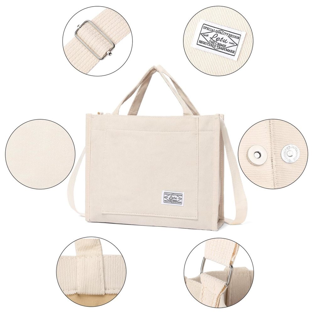 Corduroy Tote Bag Hobo Crossbody Bag Purse Shoulder Handbags :O - Picture 5 of 9